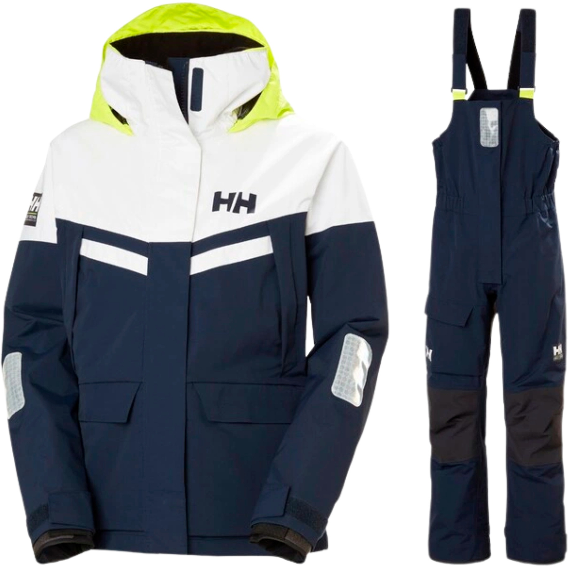2025 Helly Hansen Womens Pier 4.0 Jacket & Bib Sailing Suit HHWPJAPBBN - Navy
